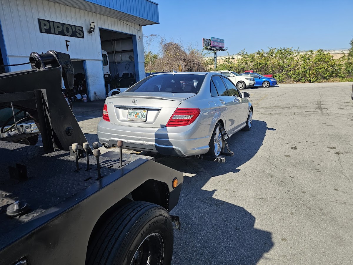 Mercedes being towed — Neddy Transport handles luxury vehicles